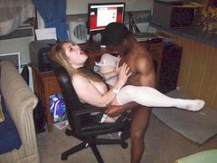 Photo Slutty White Girlfriend Kissing Black Lover